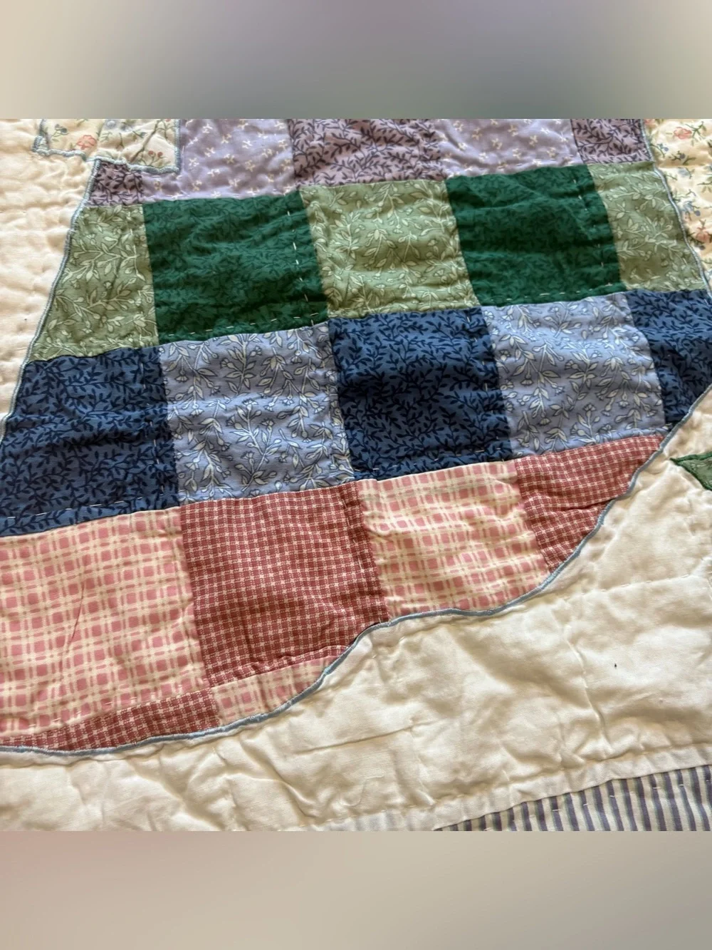 Vtg American Pacific Sunbonnet Sue Quilt Limited Edition Throw Floral 49x59”